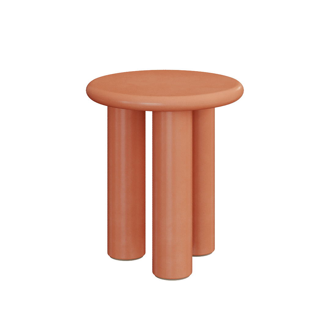 Casoli Microskin Side Table, Clay