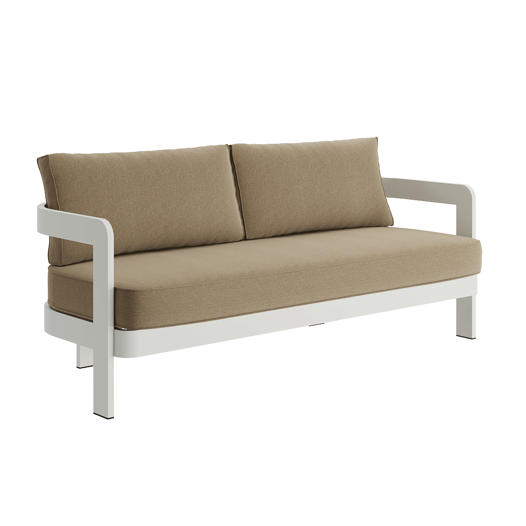 N3 Stone Three Seater Sofa Wheat Canvas